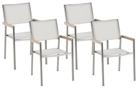 Fehér kerti szék négydarabos szettben GROSSETO Beliani