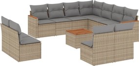 vidaXL 12 részes vegyes bézs polyrattan kerti ülőgarnitúra párnákkal