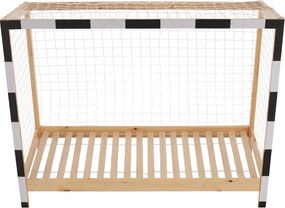 Montessori ágy, természetes/fehér/fekete, 90x200, FUTAL