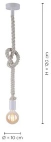Leuchten Direkt 13572-16 - Csillár zsinóron DIY 1xE27/10W/230V fehér