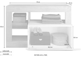 LENOR pad 91x209 cm fehér/barna