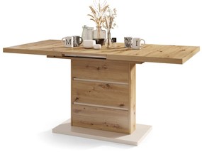 Mazzoni PIANO Artisan Tölgy/Bézs (Pezsgő) - 200 cm-es MODERN NYITHATÓ ASZTAL!