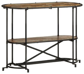 tömör újrahasznosított fa konzolasztal 110 x 42 x 76 cm