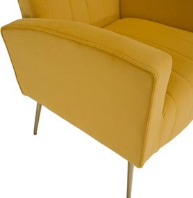 Relaxfotel, sárga Velvet szövet, BARET