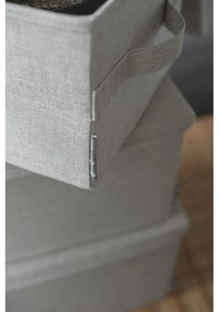 Bézs fedeles textil tárolódoboz 35x19x26 cm Soft Storage – Bigso Box of Sweden