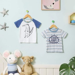 10 darabos gyerekruha akasztók, nadrágakasztóval 35 x 20 x 1,2 cm, natúr