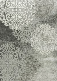 Nappali Szőnyeg Szürke Dísz Rozetta Mandala Puha Divatos Galya 120x170 cm