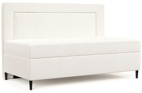 Krémszínű kárpitozott egyszemélyes ágy 100x200 cm Alba – Maison de Rêve