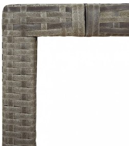 9 részes szürke polyrattan kerti étkezőgarnitúra párnával