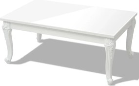 vidaXL Fehér magasfényű 100x60x42 cm-es dohányzóasztal