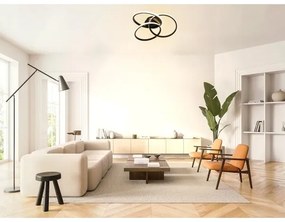 LED Dimmelhető mennyezeti lámpa LED/70W/230V 3000-6500K fekete + távirányítás