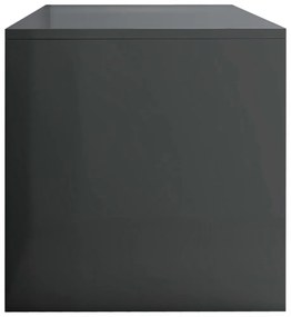 magasfényű szürke szerelt fa TV-szekrény 120 x 40 x 40 cm