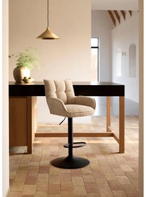 Krémszínű állítható magasságú bárszék szett 2 db-os Marilla – Unique Furniture