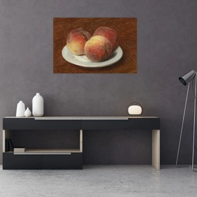 Kép - Henri Fantin-Latour, Three Peaches on a Plate, reprodukciók (90x60 cm)