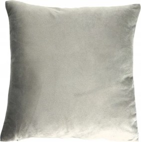 Egyszínű díszpárnahuzat, szürke velúr párnahuzat 40x40 cm