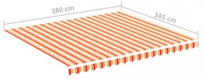 sárga és narancssárga csere napellenző ponyva 4 x 3,5 m