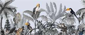 Kép - Illusztrált dzsungel (120x50 cm)