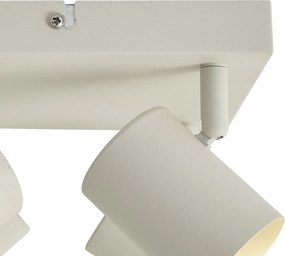 Modern mennyezeti spotlámpa bézs 4-lámpás állítható - Jeana