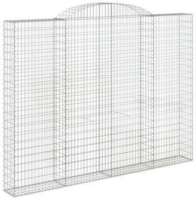 2 db íves horganyzott vas gabion kosár 300x30x220/240 cm