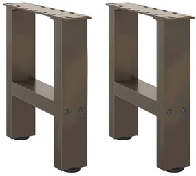 2 db natúr acél dohányzóasztal láb 30 x (30-31) cm acél