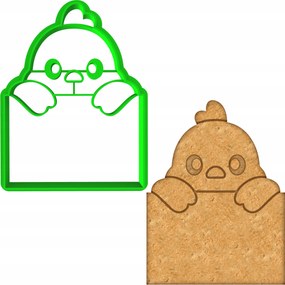 Húsvéti Forma Mézeskalács lyukasztó Húsvéti Csirke 8cm