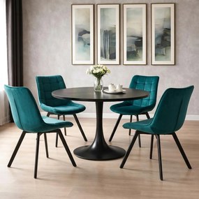 AVENBERG AQUAMARINE Étkezőgarnitúra 4x szék + asztal 100 cm