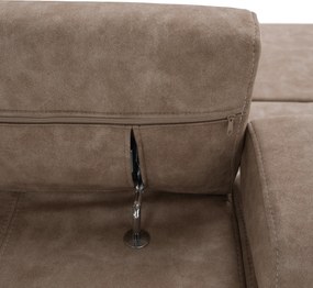 Ülőgarnitúra, bézs, balos, MALAGA BIG