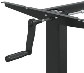 fekete acél állóasztalváz (94-135) x 60 x (70-114) cm