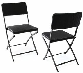 GARTHEN Kerti összecsukható szék 2 db fekete