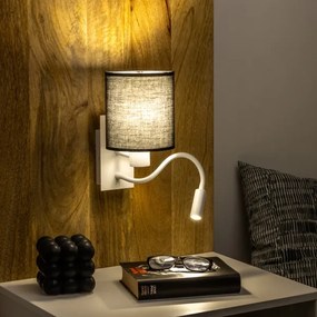 Brilagi - LED Fali lámpa NUBILA 1xE27/25W/230V + LED/3W fehér/fekete