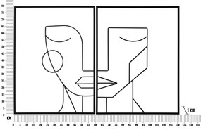 Vas fali panel törzsi egyszerű készlet 2db 60x1x80cm