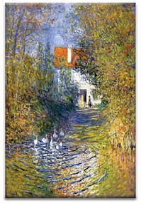 Monet Virágoskert kerámiakép üvegkép, falikép
