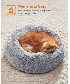 Feandrea kutyaágy, kerek macskaágy, m-es méretű 60 cm, szürke