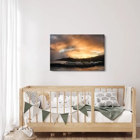 Kép - felhős tengerpart (90x60 cm)