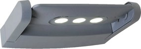 PREZENT 70123 AWAY Modern Kültéri Fali Lámpa Átlátszó, Ezüst LED IP44