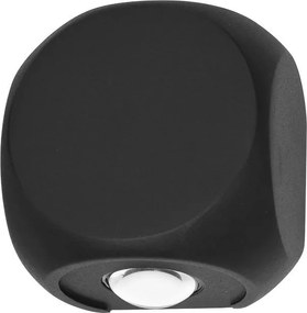ITALUX PL-462 PORSO Modern Kültéri Fali Lámpa Fekete LED IP44