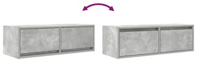 2 db betonszürke szerelt fa TV-szekrény 80x31x25,5 cm