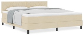 Box Spring Ágy Matraccal Krém 180x200 cm Szövet