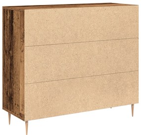 oldalajtó régi fából, 90x34x80 cm, tömör újrahasznosított