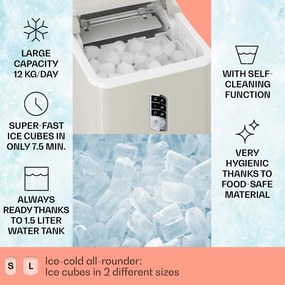 Klarstein Albaron, jégkocka készítő, golyó alakú, 12 kg/24 h, 1,5 L, kijelző