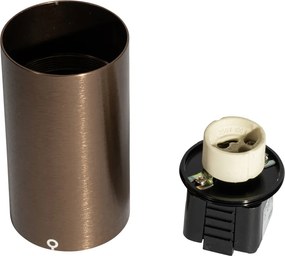 Modern sötét bronz spotlámpa 1 fázisú sínrendszerhez GU10 50mm - Iconic Ruby Honey