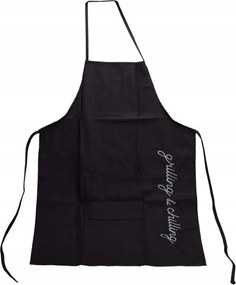 Konyhai Kötény Pamut Kötény Zsebbel Szürke 60 x 84 cm