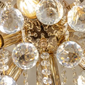 Brilagi - Felületre szerelhető csillár CRYSTAL 6xE14/60W/230V arany