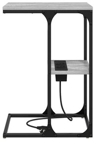 Éjjeli asztal Szürke sonoma 41.5 x 26 x 60.5 cm Faanyag