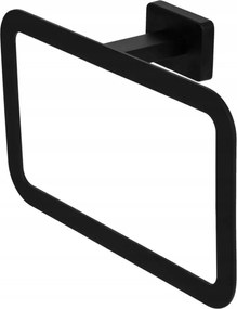 Fürdőszobai törölköző tartó, fekete Caro