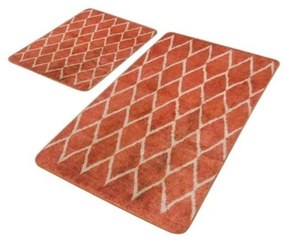 Terrakotta színű bársony fürdőszobai kilépő szett 2 db-os 60x100 cm – Mila Home
