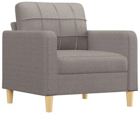 tópszínű szövet kanapéfotel lábtartóval 60 cm