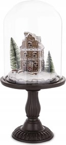 Mézeskalács Dekoráció Led házikó üveg kunyhó karácsony