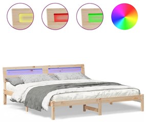 Ágykeret Barna 200 x 200 cm Tömör fenyőfa és Tömör fenyőfa
