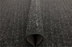 Szőnyeg Hurok Grafit Szürke Melange Rács Tartós Zembla Filc 200x200 cm